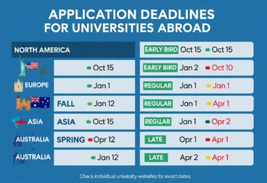 Application Deadlines for Universities Abroad