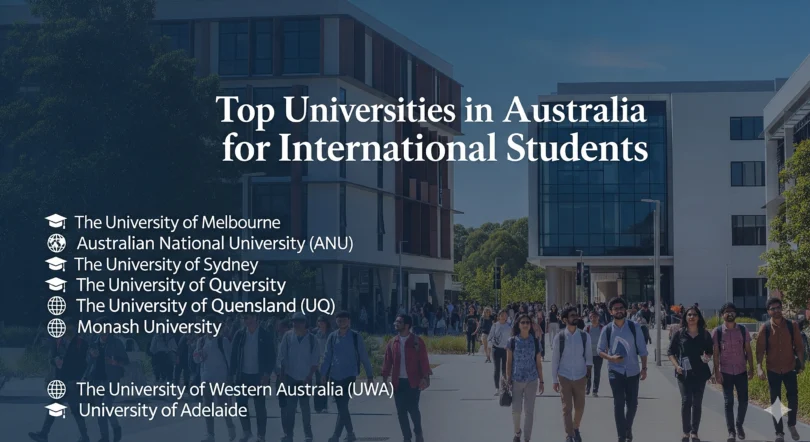Top Universities in Australia for International Students Introduction Australia is one of the world’s most sought-after destinations for international students, offering a combination of high-quality education, cultural diversity, and a vibrant lifestyle. Over the past 15 years, as a study abroad consultant, I have guided numerous students to Australia, helping them choose universities that align with their academic goals and career ambitions. In this guide, we’ll explore Australia’s top universities, their standout programs, scholarship opportunities, student life, and practical tips to help you succeed academically and personally. Whether you are interested in business, engineering, sciences, or creative arts, Australia offers a wide range of options tailored for international students. Why Study in Australia? Australia is favored by international students for several compelling reasons: Globally Recognized Degrees – Australian universities are consistently ranked among the world’s top institutions, providing degrees respected by employers worldwide. Diverse Academic Programs – From STEM fields to arts and humanities, Australia offers diverse courses that cater to different career paths. Supportive Student Environment – Universities provide strong support services for international students, including orientation programs, counseling, and academic assistance. Work and Career Opportunities – International students can work part-time during studies, and post-study work visas allow graduates to gain valuable professional experience in Australia. Multicultural Society – Australia is welcoming and safe, with a diverse population that makes it easy for international students to adapt and thrive. Top Universities for International Students Here’s a detailed overview of the best universities in Australia for international students: 1. University of Melbourne Focus Areas: Business, Law, Engineering, Medicine Highlights: Melbourne is Australia’s top-ranked university, known for its research-led programs and global collaborations. The campus provides excellent resources for student development and networking. Consultant Tip: Showcase strong academic performance and leadership skills to increase your chances of admission and scholarships. 2. University of Sydney Focus Areas: Health Sciences, Business, Arts, Engineering Highlights: Sydney combines academic excellence with an urban campus life experience. Its programs are designed to prepare students for global careers. Consultant Tip: Highlight your achievements and practical experiences when applying; this increases your competitiveness. 3. Australian National University (ANU) Focus Areas: Sciences, Humanities, Social Sciences, Engineering Highlights: ANU is research-focused and offers world-class facilities. International students benefit from strong academic support and opportunities for research projects. Consultant Tip: Demonstrate research potential, curiosity, and a clear academic plan in your application. 4. University of Queensland (UQ) Focus Areas: Life Sciences, Engineering, Business, Social Sciences Highlights: UQ is recognized for innovation and quality teaching. Students have access to internships, co-op programs, and global exchange opportunities. Consultant Tip: Emphasize your motivation to engage in research or professional development programs. 5. University of New South Wales (UNSW Sydney) Focus Areas: Engineering, Business, Law, Computer Science Highlights: UNSW emphasizes practical learning, entrepreneurship, and innovation. Its programs prepare students for careers in Australia and globally. Consultant Tip: Provide examples of problem-solving, leadership, and collaboration experiences in your application. 6. Monash University Focus Areas: Medicine, Pharmacy, Engineering, Business Highlights: Monash offers a diverse range of programs and strong industry connections. International students enjoy a supportive environment and scholarship opportunities. Consultant Tip: Tailor your personal statement to reflect your academic goals and adaptability to a new culture. 7. University of Western Australia (UWA) Focus Areas: Science, Engineering, Arts, Business Highlights: UWA is known for research excellence and a student-friendly campus. It encourages international students to engage in community and academic projects. Consultant Tip: Highlight past projects, research experiences, and motivation for your chosen field. 8. University of Adelaide Focus Areas: Engineering, Health Sciences, Business, Humanities Highlights: Adelaide provides a balanced environment with quality teaching, scholarships, and opportunities for internships. It is especially suitable for students seeking a quieter but academically strong city. Consultant Tip: Emphasize your ability to adapt to a smaller city and contribute positively to campus life. 9. Queensland University of Technology (QUT) Focus Areas: Technology, Engineering, Business, Creative Industries Highlights: QUT combines practical learning with innovation and creativity. Its programs emphasize industry experience, preparing students for real-world challenges. Consultant Tip: Provide examples of technical or creative projects to showcase your skills. 10. Macquarie University Focus Areas: Business, Economics, Engineering, Health Highlights: Located in Sydney, Macquarie focuses on employability, internships, and practical learning. International students benefit from strong support services. Consultant Tip: Highlight your career-oriented goals and how the program aligns with your aspirations. Scholarships and Financial Support Australia offers a variety of scholarships to support international students: Australia Awards Scholarships – Government-funded, covering tuition, living expenses, and travel. University-Specific Scholarships – Merit-based, need-based, or program-specific awards at each university. Research Scholarships – For postgraduate students engaged in research-focused programs. Consultant Advice: Start early, maintain strong academic records, and write personalized scholarship applications to increase your chances. Combining scholarships with part-time work is a smart approach to manage costs. Student Life in Australia Student life in Australia is engaging and dynamic: Cultural Diversity: Meet people from all over the world, participate in cultural events, and build a global network. Student Societies & Clubs: From sports and volunteering to arts and entrepreneurship, Australia offers numerous ways to develop skills outside the classroom. Internships & Co-op Programs: Gain practical work experience and prepare for post-study employment. Consultant Insight: Actively participating in student life enhances social skills, networking, and personal development, making your study abroad experience truly rewarding. Practical Tips for International Students Early Planning: Research programs and universities 12–18 months before enrollment. Standardized Exams: Prepare for IELTS, TOEFL, or other program-specific requirements. Document Organization: Keep transcripts, reference letters, and personal statements ready. Financial Planning: Budget for tuition, accommodation, and living expenses. Engage with Alumni: Connect with former students for insights on programs and career opportunities. Conclusion Australia offers an excellent blend of academic excellence, cultural diversity, and career opportunities for international students. By selecting the right university, exploring scholarships, and actively participating in campus life, students can make their study abroad experience both academically and personally enriching. As a study abroad consultant, I advise aligning your university choice with career goals, academic interests, and personal preferences. Early preparation, focused applications, and active engagement in student life ensure a successful and fulfilling experience in Australia.